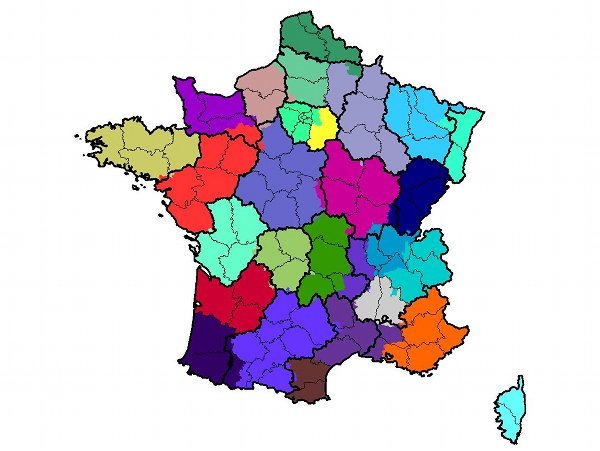 Figure 3 – French ‘Telephone Areas’